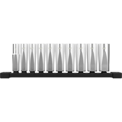 3/8 in. Drive Metric Deep Well 6-Point Socket Set (10-Piece) - Super Arbor