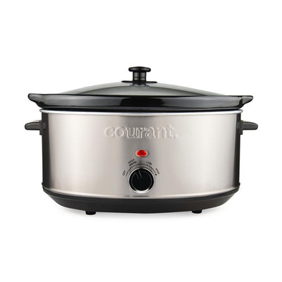 7 Qt. Stainless Steel Slow Cooker with Temperature Settings - Super Arbor