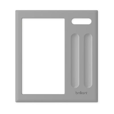 Smart Home Control 2-Switch PanelSnap-On Frame in Gray - Super Arbor