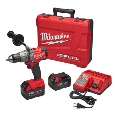 M18 FUEL 18-Volt Lithium-Ion Brushless Cordless 1/2 in. Hammer Drill/Driver w/ (2) 5.0Ah Batteries, Charger, Hard Case