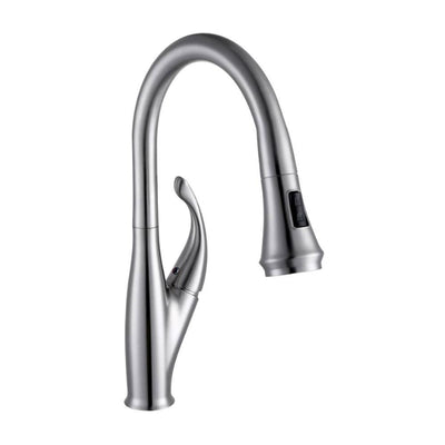 9.68 in. Single-Handle Pull-Down Sprayer Kitchen Faucet in Chrome - Super Arbor