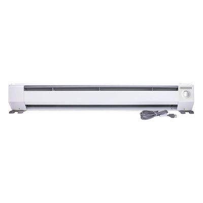 48 in. 1000-Watt 120-Volt Portable Baseboard Heater in Bright White - Super Arbor