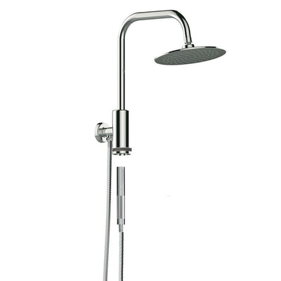 6-spray 8 in. High PressureDual Shower Head and Handheld Shower Head with Low Flow in Chrome - Super Arbor