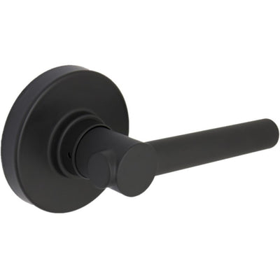 Highland Matte Black Hall and Closet Door Lever with Round Rose - Super Arbor