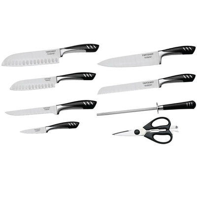 9-Piece Full Knife Set in Stainless Steel - Super Arbor