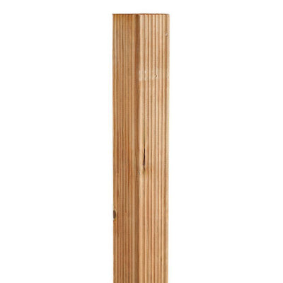 4 in. x 4 in. x 9 ft. Pressure-Treated Cedar-Tone Moulded Fence Post - Super Arbor
