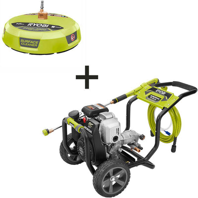 RYOBI 3,300 PSI 2.4 GPM Honda Gas Pressure Washer with 15 in. Surface Cleaner - Super Arbor