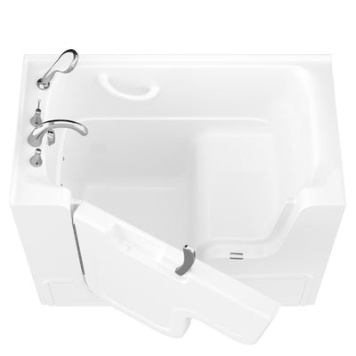 HD Series 29 in. x 53 in. Left Drain Wheelchair Access Walk-In Soaking Bathtub in White - Super Arbor