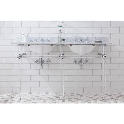 Embassy 60 in. Brass Washstand Legs and Connectors in Chrome - Super Arbor