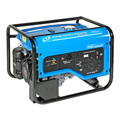 TSURUMI PUMP 4,800 Watt Gasoline Powered Portable Blue Generator with GFCI Protection and Honda GX340 Engine - Super Arbor