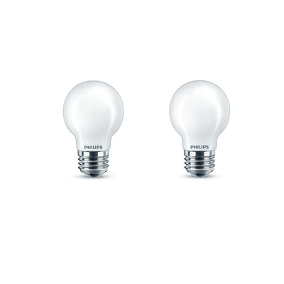 Philips 40-Watt Equivalent G16.5 Dimmable with Warm Glow Dimming Effect LED Light Bulb Soft White Frosted Globe (2-Pack) - Super Arbor