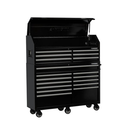 61 in. W 18-Drawer Combination Tool Chest and Rolling Cabinet Set in Gloss Black