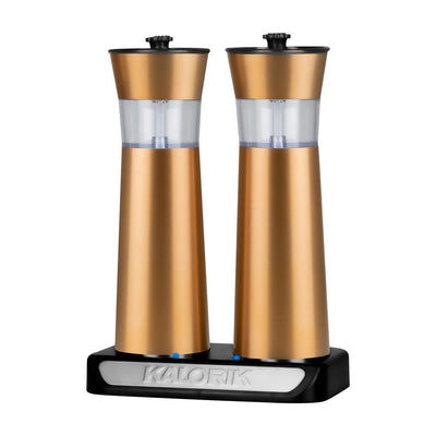 Rechargeable Gravity Copper Salt and Pepper Grinder Set - Super Arbor