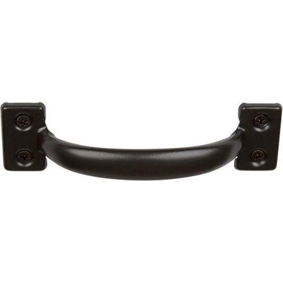 6-1/2 in. Black Barn Door Hardware Square Pull Handle - Super Arbor