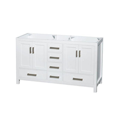 Sheffield 59 in. Double Vanity Cabinet Only in White - Super Arbor