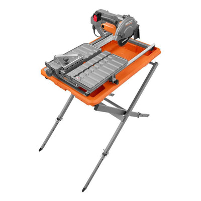 RIDGID 9 Amp Corded 7 in. Wet Tile Saw with Stand - Super Arbor