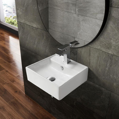 Swiss Madison Claire Compact Ceramic Wall Hung Sink in White - Super Arbor