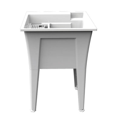 24 in. x 22 in. Polypropylene White Laundry Sink - Super Arbor