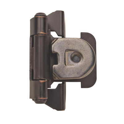 1/4 in. (6 mm) Oil-Rubbed BronzeOverlay Single Demountable, Partial Wrap Hinge (2-Pack) - Super Arbor