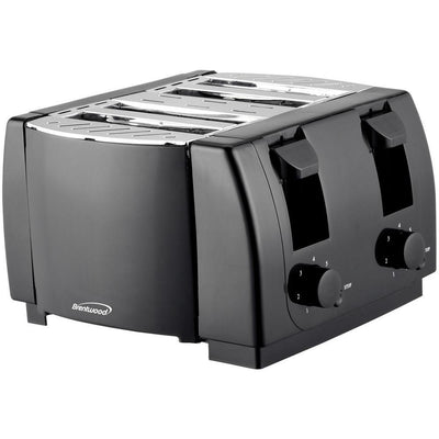 4-Slice Black Toaster with Cool-Touch Exterior - Super Arbor