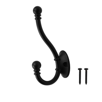 Matte Black Decorative Coat and Hat Hook - Super Arbor