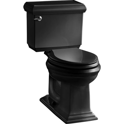 Memoirs Classic 2-piece 1.28 GPF Single Flush Elongated Toilet with AquaPiston Flush Technology in Black Black - Super Arbor