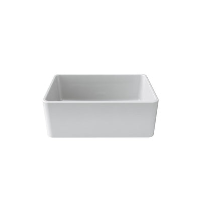 La Toscana Farmhouse Apron-Front Fireclay 27 in. Single Basin Kitchen Sink in White - Super Arbor