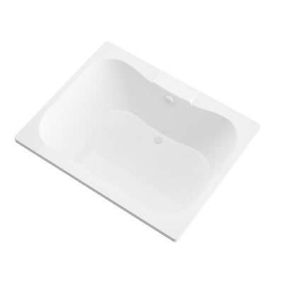 Rhode 5 ft. Acrylic Center Drain Rectangular Drop-in Non-Whirlpool Bathtub in White - Super Arbor