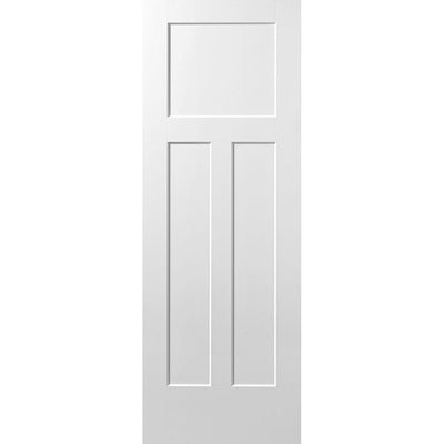 30 in. x 80 in. Winslow Primed 3-Panel Solid Core Composite Interior Door Slab - Super Arbor