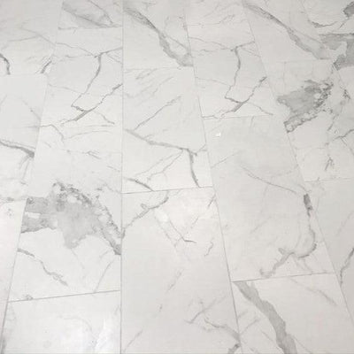 Regent Statuario 24-in x 24-in Polished Porcelain Marble Look Floor and Wall Tile (3.87-sq. ft/ Piece) - Super Arbor