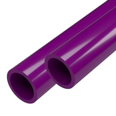 1 in. x 5 ft. Purple Furniture Grade Schedule 40 PVC Pipe (2-Pack) - Super Arbor