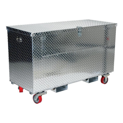 24 in. x 60 in. Aluminum Portable Fold Down Tool Box with Casters and Fork Pocket - Super Arbor