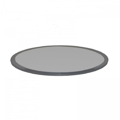 36 in. Round 1/2 in. Thick Beveled Tempered Grey Glass Table Top - Super Arbor