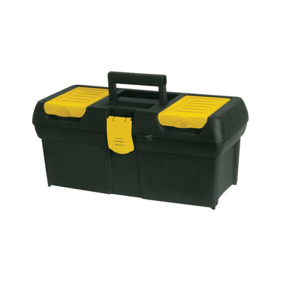 16 in. Portable Plastic with Lid Organizer Mobile Tool Box - Super Arbor
