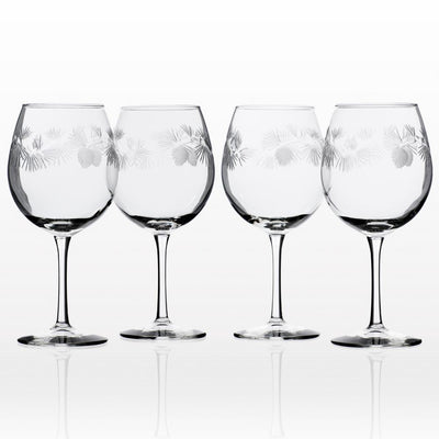 Icy Pine 18 oz. Clear Balloon Wine (Set of 4) - Super Arbor