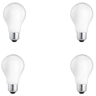 60-Watt Equivalent A19 Dimmable Energy Efficient Halogen Light Bulb Soft White (2715K) (4-Pack) - Super Arbor