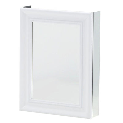 20 in. W x 26 in. H Framed Recessed or Surface-Mount Bathroom Medicine Cabinet with Framed Door in White - Super Arbor