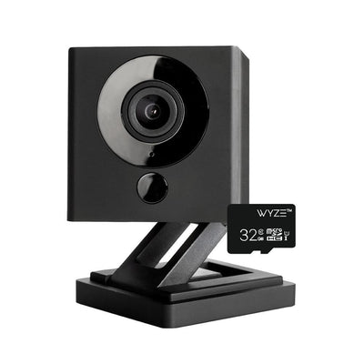 1080p Indoor Wireless Bullet Wi-Fi Smart Home Camera with 32 GB SD Card in Black - Super Arbor