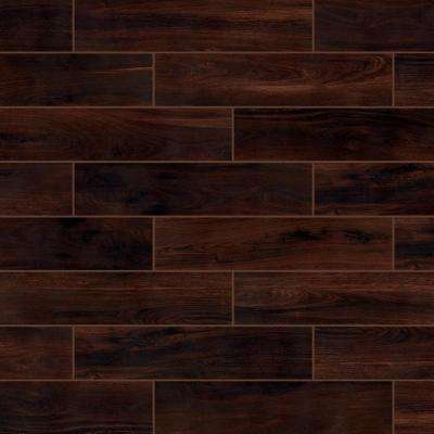 Florida Tile Home Collection 
    Beautiful Wood Cherry 8 in. x 36 in. Porcelain Floor and Wall Tile (122.4 sq. ft. / pallet) - Super Arbor