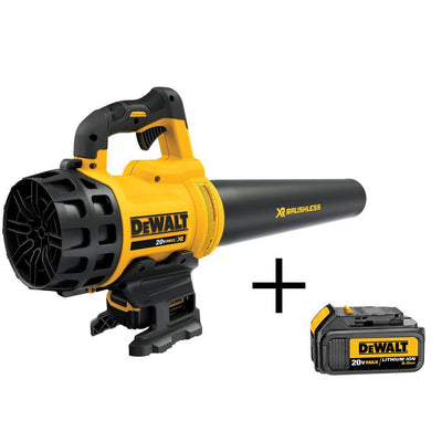 DEWALT 90 MPH 400 CFM 20-Volt MAX Lithium-Ion Cordless Leaf Blower with (1) 5.0Ah Battery, (1) 3.0Ah Battery and Charger