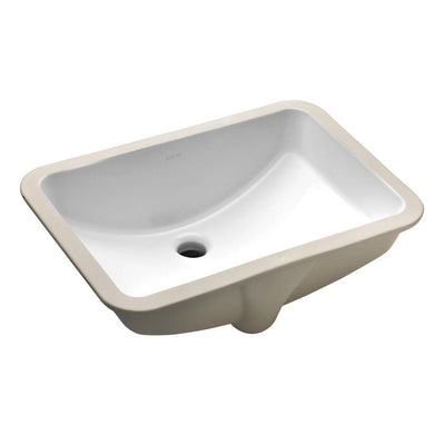 KOHLER Ladena 20-7/8 in. Undermount Bathroom Sink in White with Overflow Drain - Super Arbor