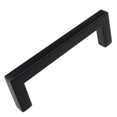 3-3/4 in. Matte Black Solid Square Cabinet Bar Drawer Pulls (10-Pack) - Super Arbor