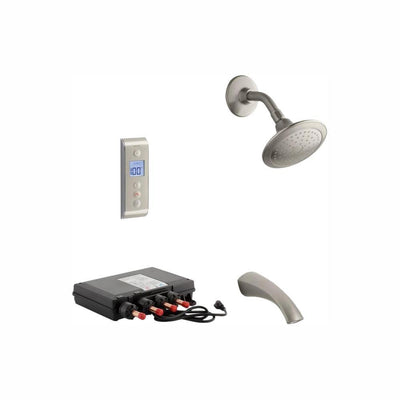 Mistos DTV Prompt Digital Single-Handle 1-Spray Tub and Shower Faucet System in Vibrant Brushed Nickel (Valve Included) - Super Arbor