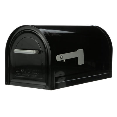 Reliant Large, Locking, Post Mount Mailbox, Black - Super Arbor