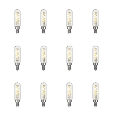 Feit Electric 25-Watt Equivalent T6 Candelabra Dimmable LED Clear Glass Vintage Light Bulb with Spiral Filament Warm White (12-Pack) - Super Arbor