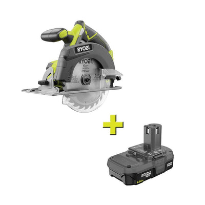 18-Volt ONE+ Cordless 6-1/2 in. Circular Saw with 1.5 Ah Compact Lithium-Ion Battery - Super Arbor
