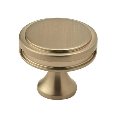 Oberon 1-3/8 in (35 mm) Diameter Golden Champagne Cabinet Knob - Super Arbor