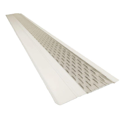 4 ft. x 6 in. Clean Mesh White Aluminum Gutter Guard (25-per Carton) - Super Arbor