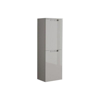 Oasi 14-9/50 in. W Wall Mounted Linen Cabinet in Glossy Grey - Super Arbor