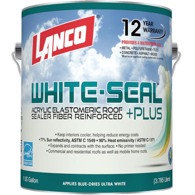 1 Gal. White-Seal Plus 100% Acrylic Elastomeric Reflective Roof Coating with High UV-Ray Reflectance